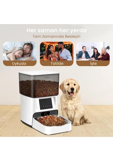 Petfit Elevate X 4l Wi-fi Akıllı Otomatik Kedi Köpek Mama Kabı Besleme Ünitesi Sesli Komut+çelik Kase+app Kontrol