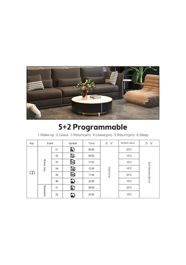Vkemall 5+2 Wifi Akıllı Termostat