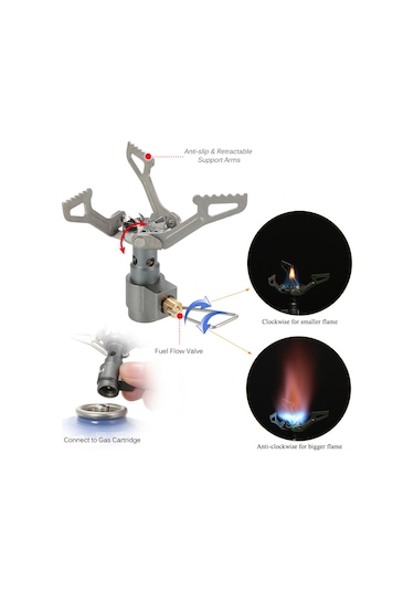 Yuntech01 Lixada Titanyum Çelik Ocak 2700w + Isıtıcı, Ultralight 25g , Evrensel Kullanim, Çevre Dost, Outdoor Kamp Malzemesi Çok Renkli