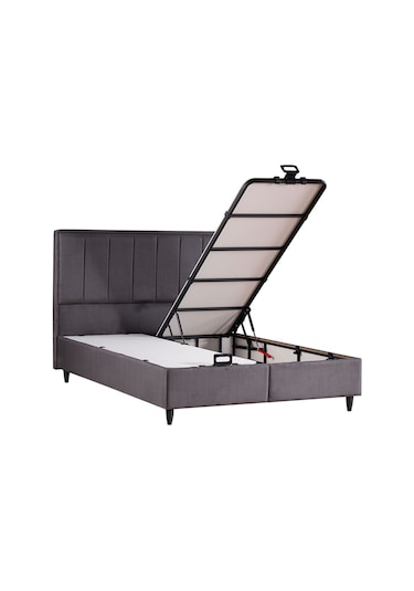 Kilim Mobilya Royal Plus Sandıklı Baza Başlık Seti Antrasit 160 X 200