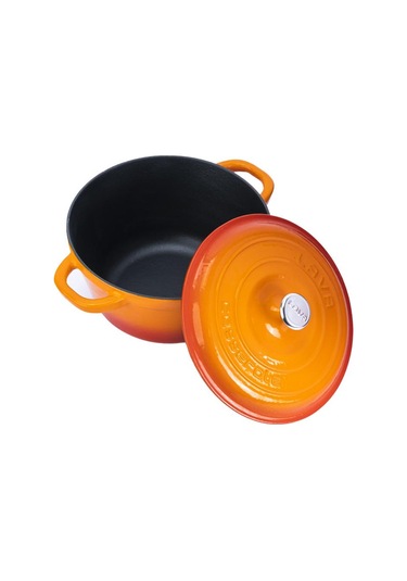 Lava Döküm Yuvarlak Tencere Döküm Demir Kapak  New Heritage Serisi 22 CM