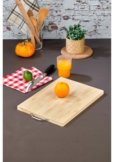 Cooker Bambu Kesme Doğrama Sunum Tahtası Ckr3297 Kahverengi 36x26 Kahverengi