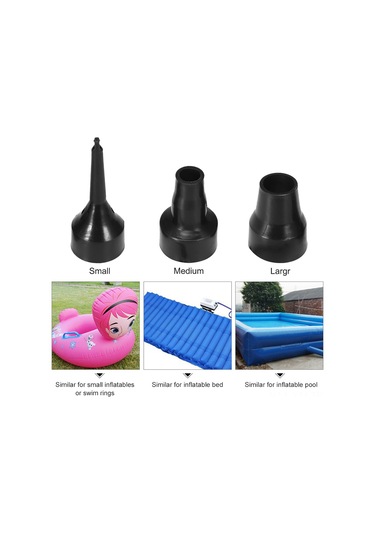 Ximistore9 Araç Elektrikli Hava Pompa, 3 Uçlu, Hızlı Doldurma, 480l/dk, Kamping/su Sporları İçin, 0.8psi Yüksek Basınç