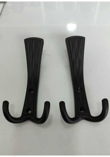 Troy Portmanto Vestiyer Duvar Dolap Elbise Askısı Siyah Mobilya Kapı Askılığı Askılık 10 Adet Siyah