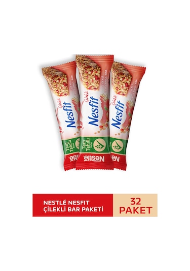 Nestlé Nesfit Çilekli Tam Tahıllı Bar 32 x 23.5 G