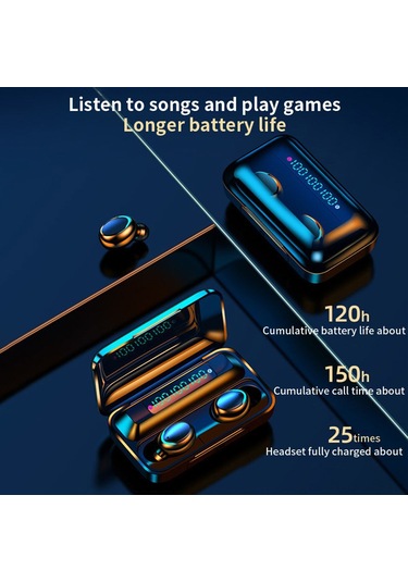 Jeemson Ipx5 Su Geçirmez Tws Bluetooth Kulaklık, Akıllı Ses Asistanı, Otomatik Eşleşme, Gürültü Azaltma, Siyah Dokunmatik Model