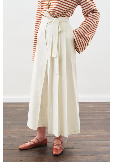 Etek Görünümlü Pantolon Ekru Ekru