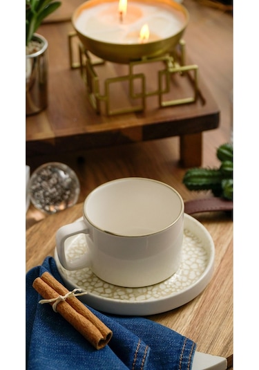 Heda Porselen Side Porselen Çay Takımı 4 Parça 2 Kişilik