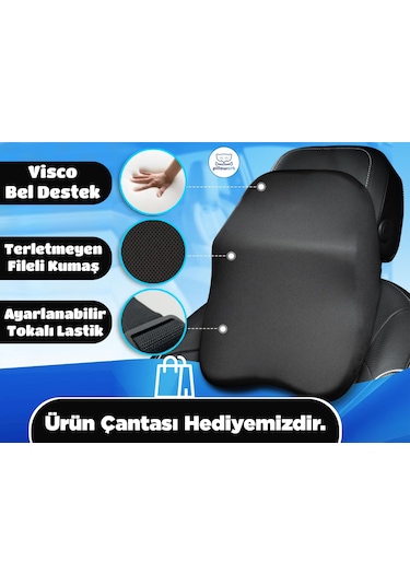 Pillowart Visco Araba Boyun Yastığı Ortopedik Oto Boyun Yastığı