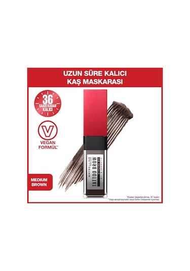 Maybelline New York Tattoo Brow Kaş Jeli 257 Medium Brown