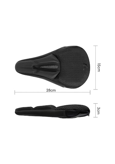 Ebitda 3d Hava Yastığı Bisiklet Sele Kılıfı, Şok Emme Klozet Kapağı, Silikon, Gri Batı Bisiklet Yp0801225, Nefes Alabilir A Gri