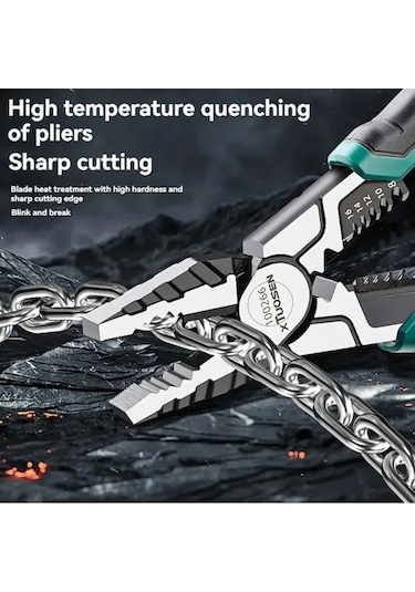 Konesam Tuosen Endüstriyel Çift Taraflı Telli Pense 9" - Elektrikçiler İçin Kesme Ve Telli Açma Aracı - Dayanıklı Süper Alaşım Yapısı