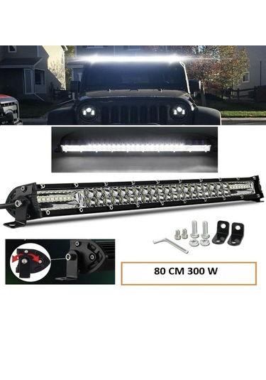 Point 300w 80 Cm Çift Sıra 5 Modlu Turuncu Beyaz Off Road Led Bar 1 Adet