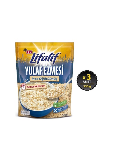 Eti Lifalif İnce Öğütülmüş Yulaf Ezmesi 3 x 350 G