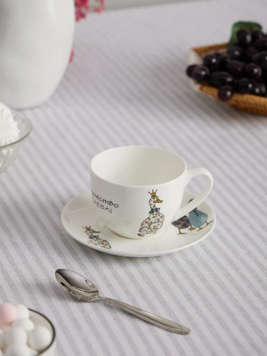 Lefard Hediye Porselen Çay Takımı "family Farm" 300 Ml 254560973 Beyaz