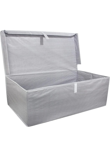 3 Adet-Kapaklı Çok Amaçlı Düzenleyici Hurç, Kutu Megaplus Gri