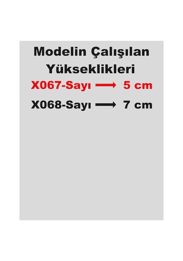 Stencil Rakam Boyama Şablonu X067-sayı Rakam Yüksekliği 5 Cm