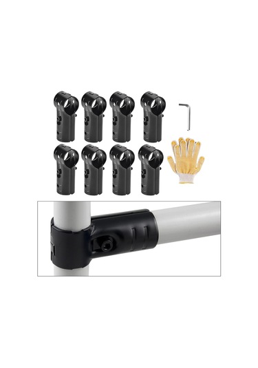 Suntek 8 Adet T Boru Kelepçesi Bağlantı Aksesuarları Anahtar