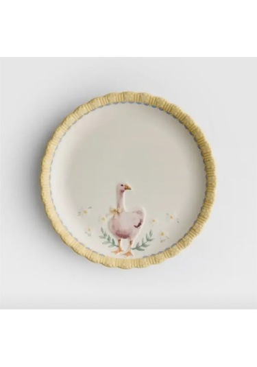Primark Home Kaz Desenli Easter Tatlı Tabağı Sarı