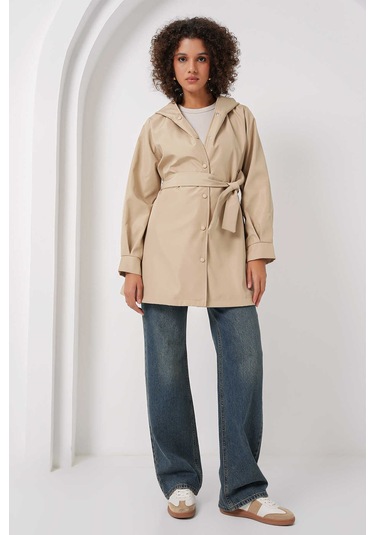 Gabria Çıtçıtlı Trenchcoat Bej