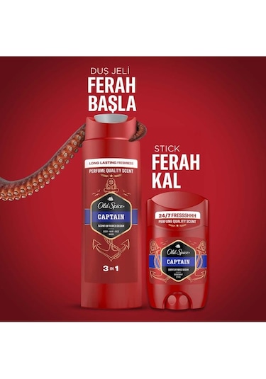 Old Spice Captain Modern Seti Deodorant Stick 50 Ml + Duş Jeli 250 Ml