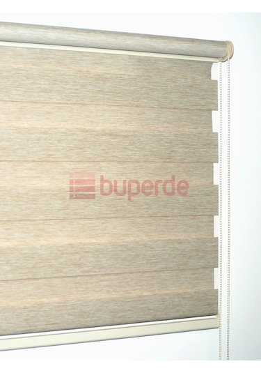 Buperde Krem Eko Bambu Zebra Stor Perde