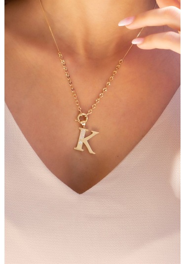 Tufanlar Kuyumculuk Altın Harf Kolye KOGA0106
