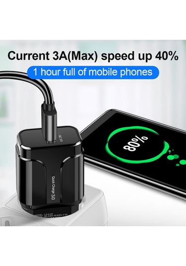 18w 3a Hızlı Şarj Cihazı Qc 3.0 Usb Şarj Cihazı Hızlı Şarj 3.0 Telefon Şarj Cihazı İphone Uyumlu İçin Huawei İçin Samsung İçin Xiaomi Ab Abd Tak