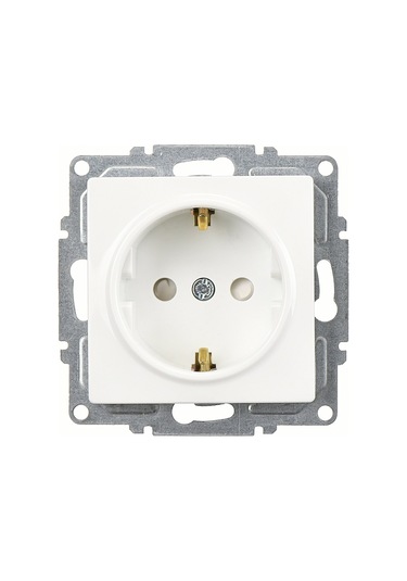 Günsan Visage Beyaz Çocuk Korumalı Topraklı Priz Mekanizma