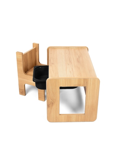 Çocuk Oyun, Aktivite Ve Etkinlik Masası, Ceviz-siyah,18mm 1.sınıf Ceviz  -  Siyah