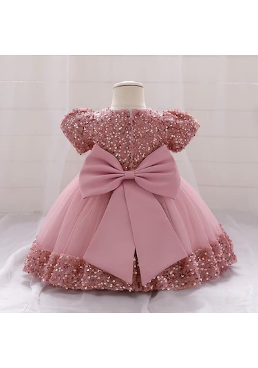 Dharma Çiçek Model Çocuk Abiye - Gösteri Elbisesi - Doğum Günü Kıyafeti Balo Elbise Mezuniyet Elbise A.Yeşil