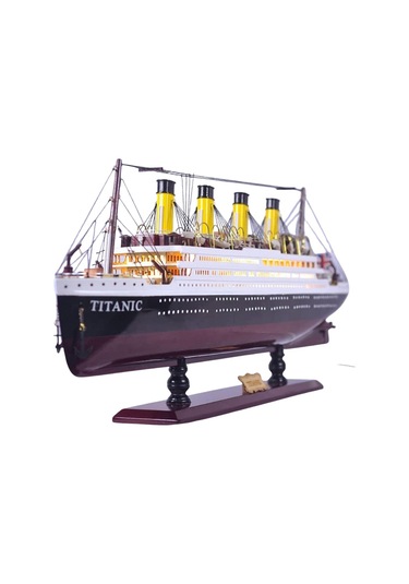 Titanik Led Işıklı Ahşap Model 80cm Titanic Gemi Koleksiyon
