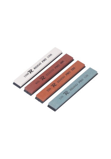 Geeroyoo 4'lü Beyaz Korundum Taslama Taşı Seti 120-320-600-1500 Tane - Kolay Kullanım, Geniş Uygulama, Kaliteli Keskinlik