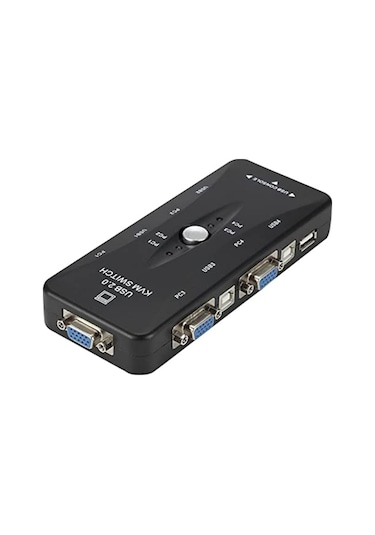1 Monitör 4 Kasa Kvm Switch 4 Port Usb Kvm Switch