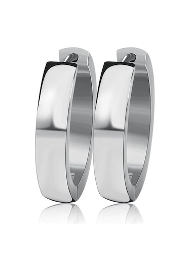 Ince Halka Erkek Bayan Unisex Çelik Küpe Çifti 3 MM 3 Renk Mse6