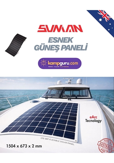 Sunman 175 Wp Flex Solar Panel - Esnek Güneş Enerji Paneli