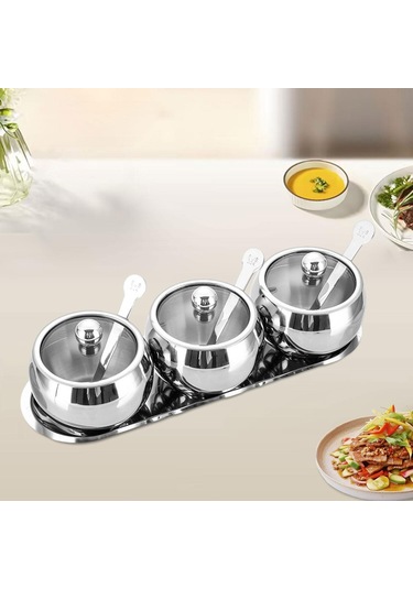 Suntek Magideal Kapaklı Kaşıklı Baharatlık