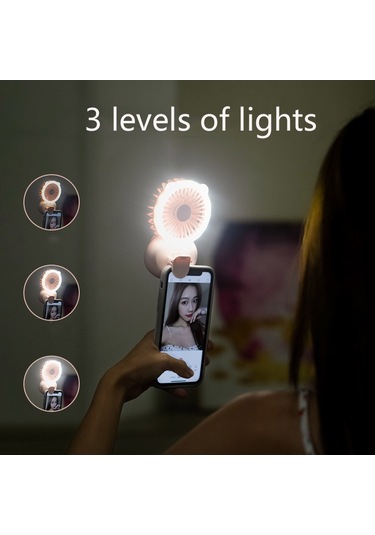 Cbtx D11 Dolgu Işık Klipsi Katlanır Mini Usb Masaüstü Fan