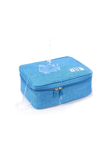 Mor Şarj Cihazı Elektronik Organizatör Seyahat Dijital Cihaz Sabit Disk Kozmetik Seti Taşıma Çantası