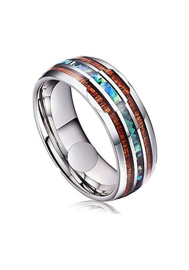 Sones Erkekler İçin Seramik Tungsten Çelik Ejderha Doku Yüzük, Yüzük Boyutu: 5 Çok Renkli