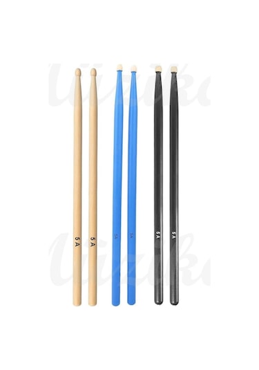 Chroma Baget - Davul - 3 Çift Bateri Bageti Drumsticks 5a Pürüzsüz Yüzey