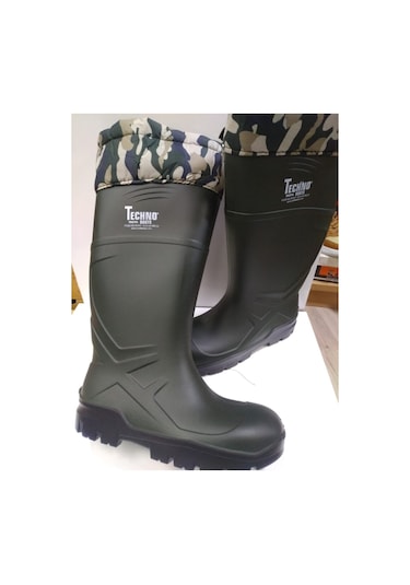 Techno Boots Su Geçirmez O4 Konçlu Çelik Burunsuz Poliüretan Çizme