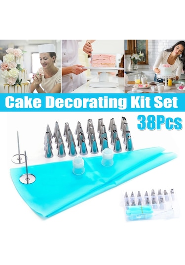 38 Adet/takım Kek Puf Meme Ucu Paslanmaz Çelik Buzlanma Boru Kek Dekorasyon Pa Araçları Malzemeleri Yeniden Kek Kalıpları 46401060