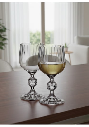 Kristal Optikli Kahve Yanı Su Bardağı 150 Ml Beyaz