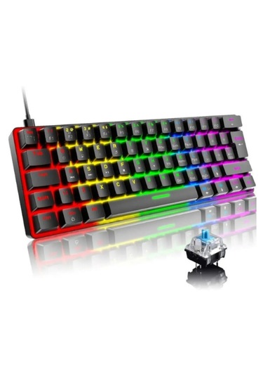 Atasoft T60 RGB Mavi Switch Mekanik Kablolu Q Oyuncu Klavye