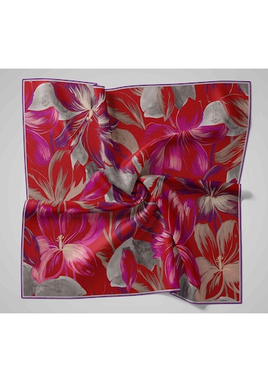 Silk Home Twill İpek Eşarp 11480-60 Bordo, Fuşya, Pembe, Mor, Gri, Krem