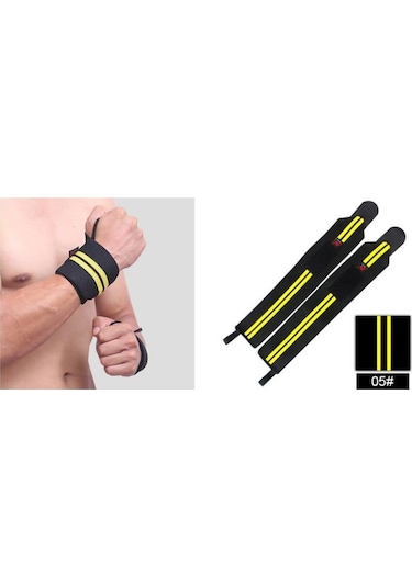 Bır Boyut-1 Parça Ayarlanabilir Ağırlık Kaldırma Kayışı Fitness Salonu Spor Bilek Wrap Bandaj El Desteği Bileklik 6 Renkler-5 Çok Renkli