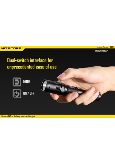 Nitecore Ea21 360 Lümen El  Feneri Siyah