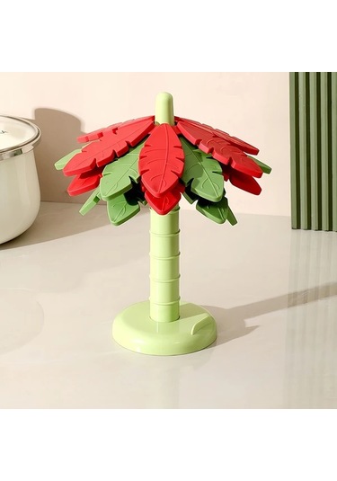 Brightnova Red Tree Five-piece Set Yaratıcı Ağaç Gövdesi Ve Yaprak 5 Parça Set Mutfak Dekorasyon Isıya Dayanıklı Anti Skal
