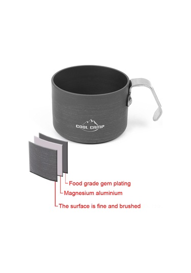 Geeroyoo Coolcamp Dayanıklı Alüminyum Kamp Bardağı - Seyahat, Piknik Ve Kahve İçin Pratik 160ml Kapasite Gri